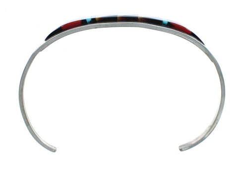 Zuni Multicolor Inlay Sterling Silver Cuff Bracelet NN20134